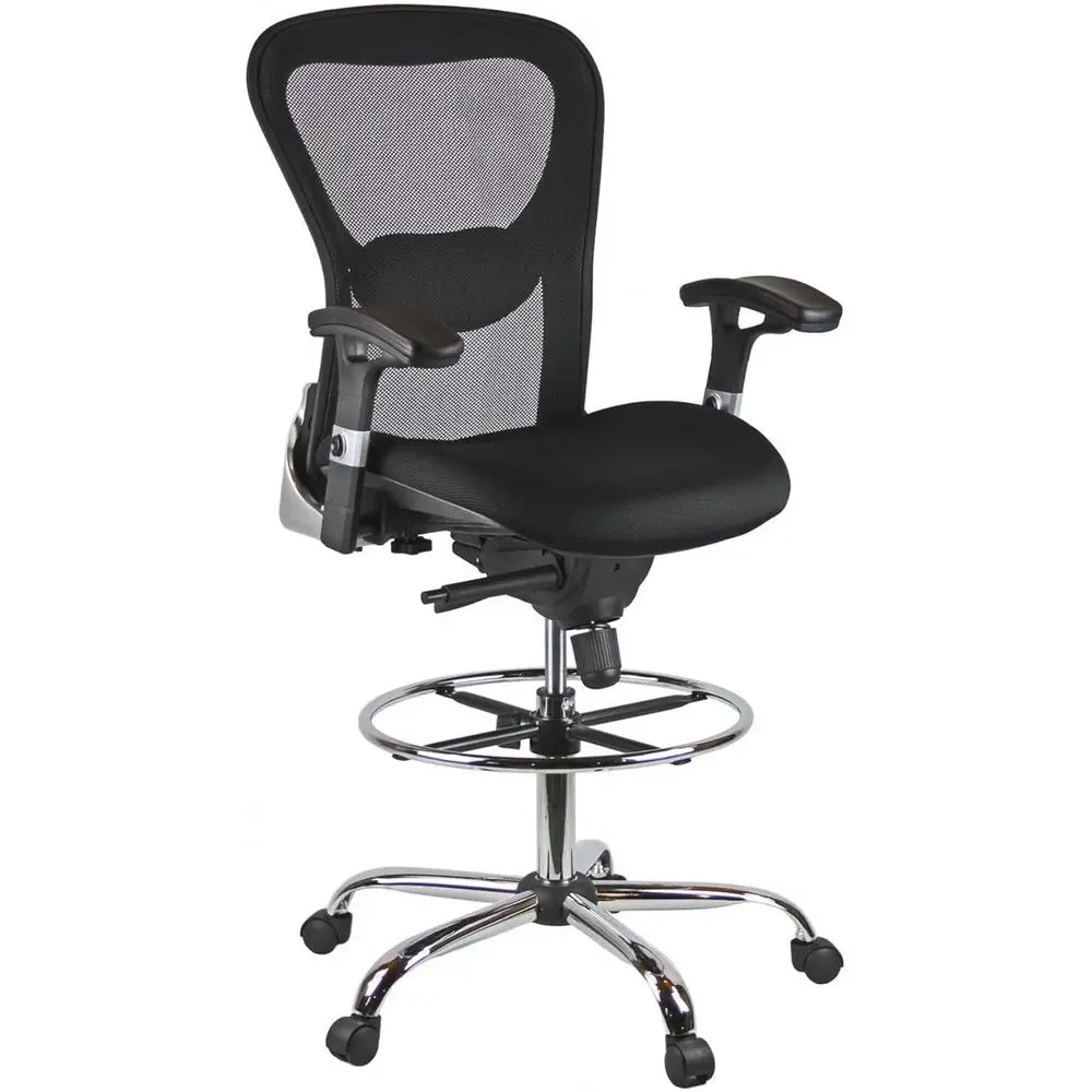 Luxury Mesh Swivel Stool with Armrests in Black
Luxury Mesh Swivel Stool with Armrests in Black