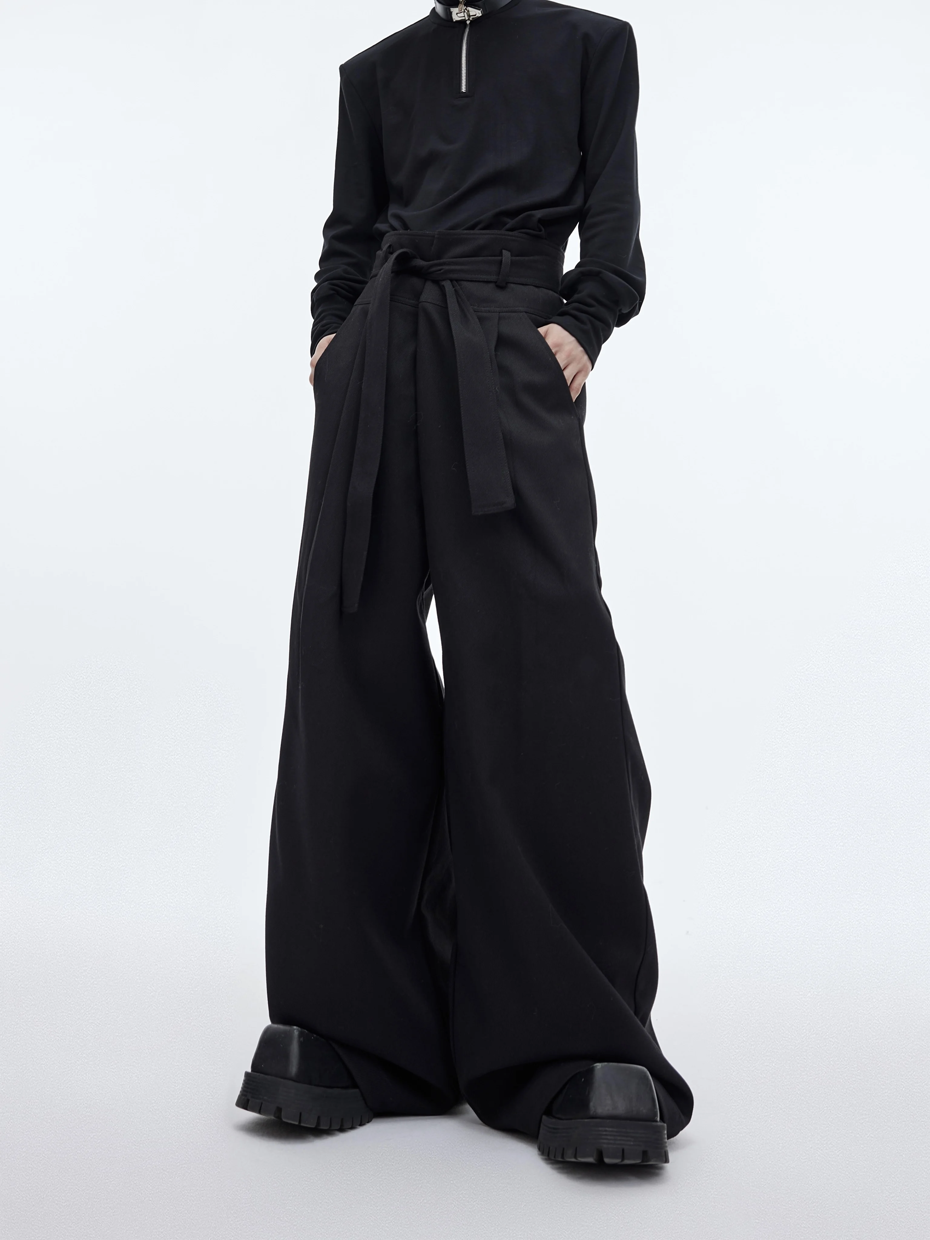 High Waist Loose Fit Casual Pants for Men And Women in Color with Belt Design Youthful Vitality Style Cotton And Modal
High Waist Loose Fit Casual Pants for Men And Women in Color with Belt Design Youthful Vitality Style Cotton And Modal