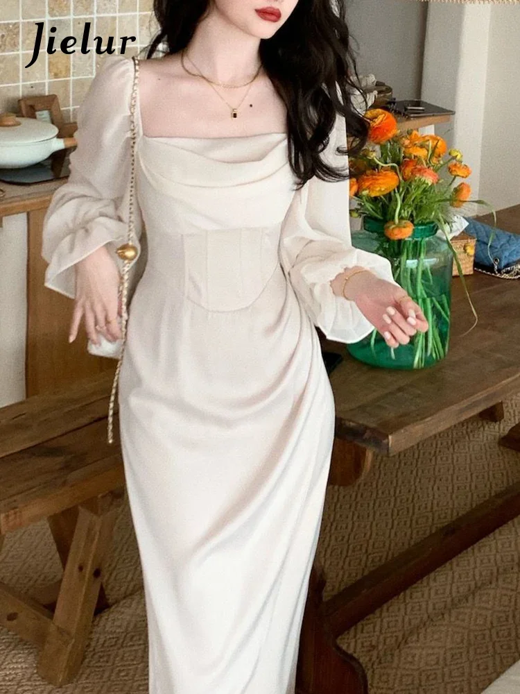 Autumn New Women Dress Fashion Elegant Puff-Sleeve Midi Corset Dresses Evening Prom Female Party Lady Pink Beige Clothes
Autumn New Women Dress Fashion Elegant Puff-Sleeve Midi Corset Dresses Evening Prom Female Party Lady Pink Beige Clothes