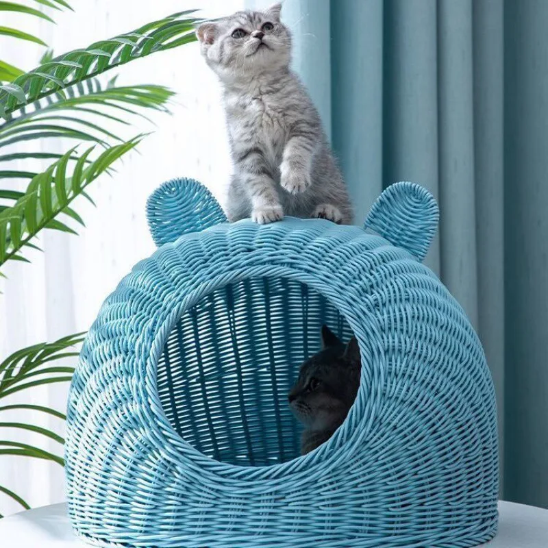 Pet Bed for Cats Hand Woven Rattan Soft Bed Round Cat Basket Nest Breathable Mat Pet Sleeping Summer Bed Cool for Kitten Kitty
Pet Bed for Cats Hand Woven Rattan Soft Bed Round Cat Basket Nest Breathable Mat Pet Sleeping Summer Bed Cool for Kitten Kitty