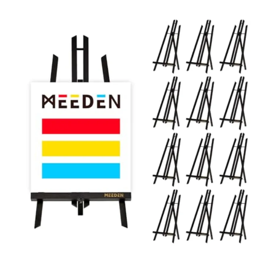 Tabletop Easel Stand for Display: 20" x 12 Pack Pine Wood Table Top Wooden Easel Stand for Sign - Black Mini Painting Easels fo
Tabletop Easel Stand for Display: 20" x 12 Pack Pine Wood Table Top Wooden Easel Stand for Sign - Black Mini Painting Easels fo