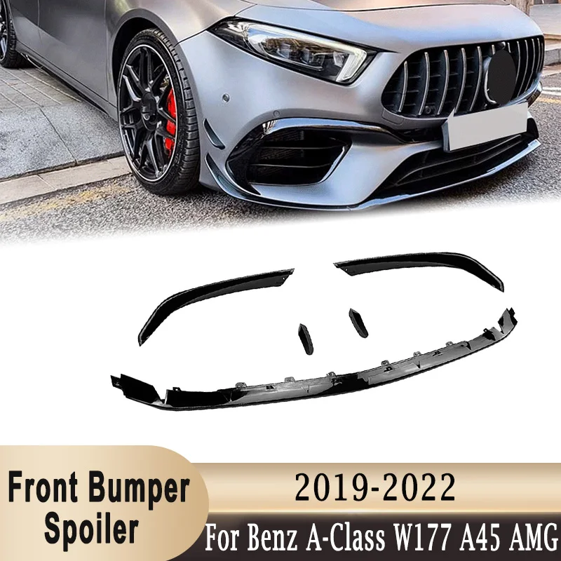For Mercedes-Benz A-Class W177 A45 AMG 2019-2022 Front Bumper Canard Vent Lip Spoiler Gloss Black Bumper Protector Wind Blade
For Mercedes-Benz A-Class W177 A45 AMG 2019-2022 Front Bumper Canard Vent Lip Spoiler Gloss Black Bumper Protector Wind Blade