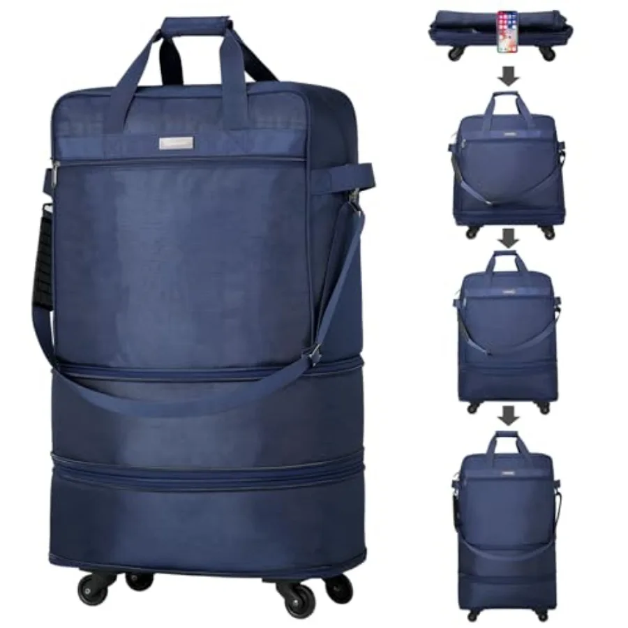 Suitcases with Wheels Expandable Foldable Luggage Bag Suitcase Collapsible Rolling Travel Bag Duffel Bag for Men Women Lightwei
Suitcases with Wheels Expandable Foldable Luggage Bag Suitcase Collapsible Rolling Travel Bag Duffel Bag for Men Women Lightwei