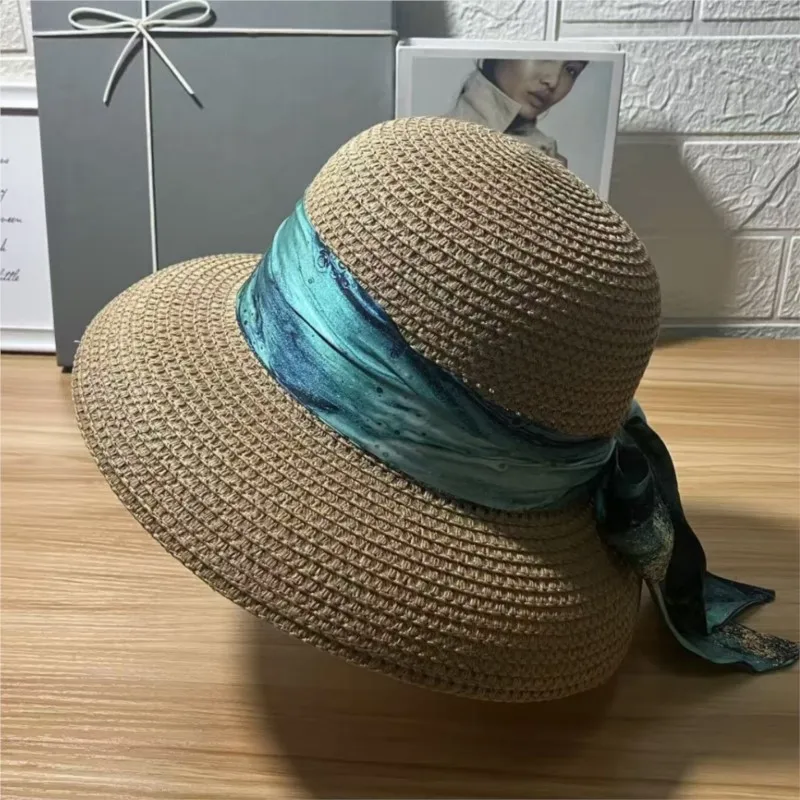 Chinese-style tie-dyed silk ribbon lampshade hats women's sun-protective elegant basin seaside trendy
Chinese-style tie-dyed silk ribbon lampshade hats women's sun-protective elegant basin seaside trendy