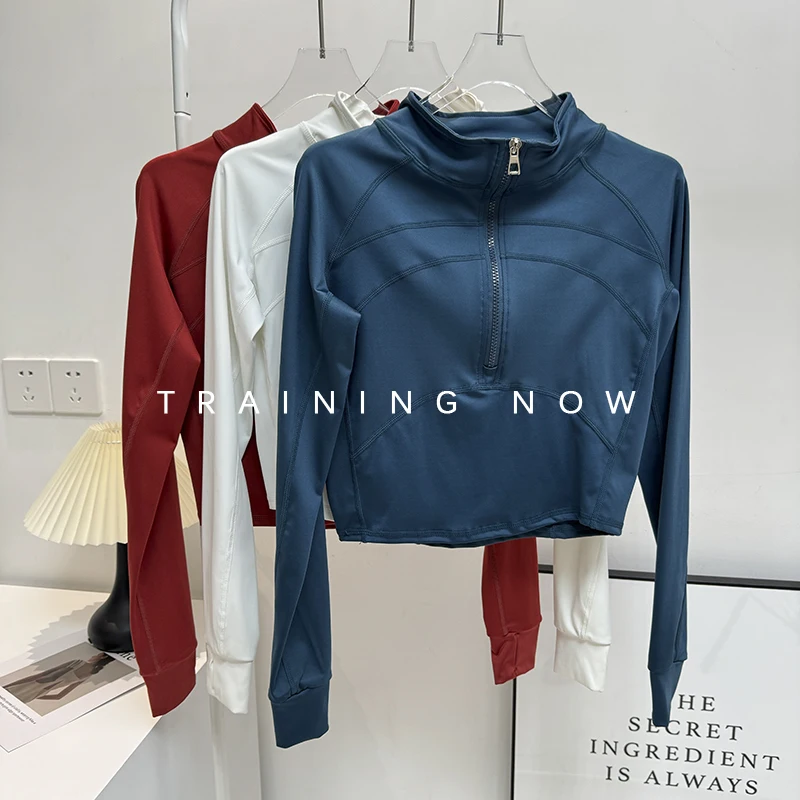 Yoga clothes for women in autumn and winter stand-up collar half-zip sports tops slim fit jacket running training fitness long
Yoga clothes for women in autumn and winter stand-up collar half-zip sports tops slim fit jacket running training fitness long