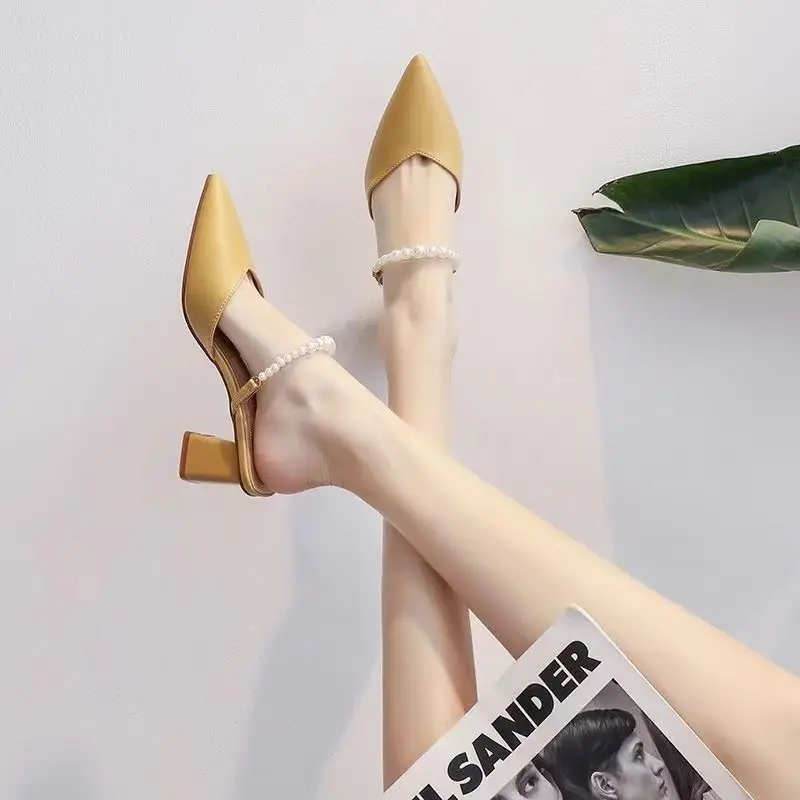 Summer women sandals PU Slip OnThick heel High heels Pointed Toe Shallow women shoes sandalias mujer 2022 New sexy slippers
Summer women sandals PU Slip OnThick heel High heels Pointed Toe Shallow women shoes sandalias mujer 2022 New sexy slippers