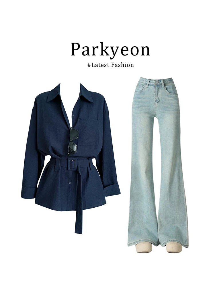 Parkyeon Korean Style Waist Belted Neck Shirt Women's Mid-Length Spring 2026 New Fashion Ladies' Premium Shirt
Parkyeon Korean Style Waist Belted Neck Shirt Women's Mid-Length Spring 2026 New Fashion Ladies' Premium Shirt