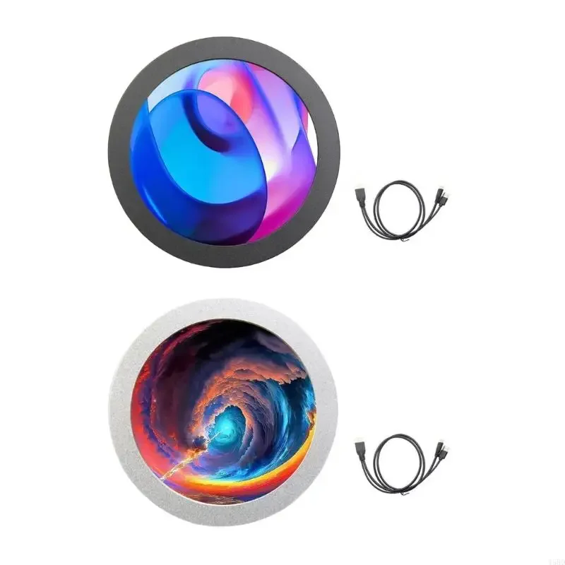 Aluminum USB Power Mini Screen 2.8Inch 480x480 For CPU GPU Data Visualization And Auditory Spectrum 45BD