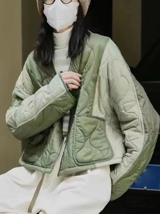 Retro Color Blo Diamond Pattern V-Ne Cotton Jaet Women's Loose Winter Design Sense Cotton Clothes Chic Outerwear
Retro Color Blo Diamond Pattern V-Ne Cotton Jaet Women's Loose Winter Design Sense Cotton Clothes Chic Outerwear