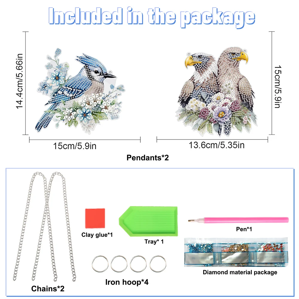 2Pcs PET Special Shaped Cartoon Animal Hanging Diamond Art Kits Rhinestone Diamond Art Window Pendants Bedroom Decoration
2Pcs PET Special Shaped Cartoon Animal Hanging Diamond Art Kits Rhinestone Diamond Art Window Pendants Bedroom Decoration