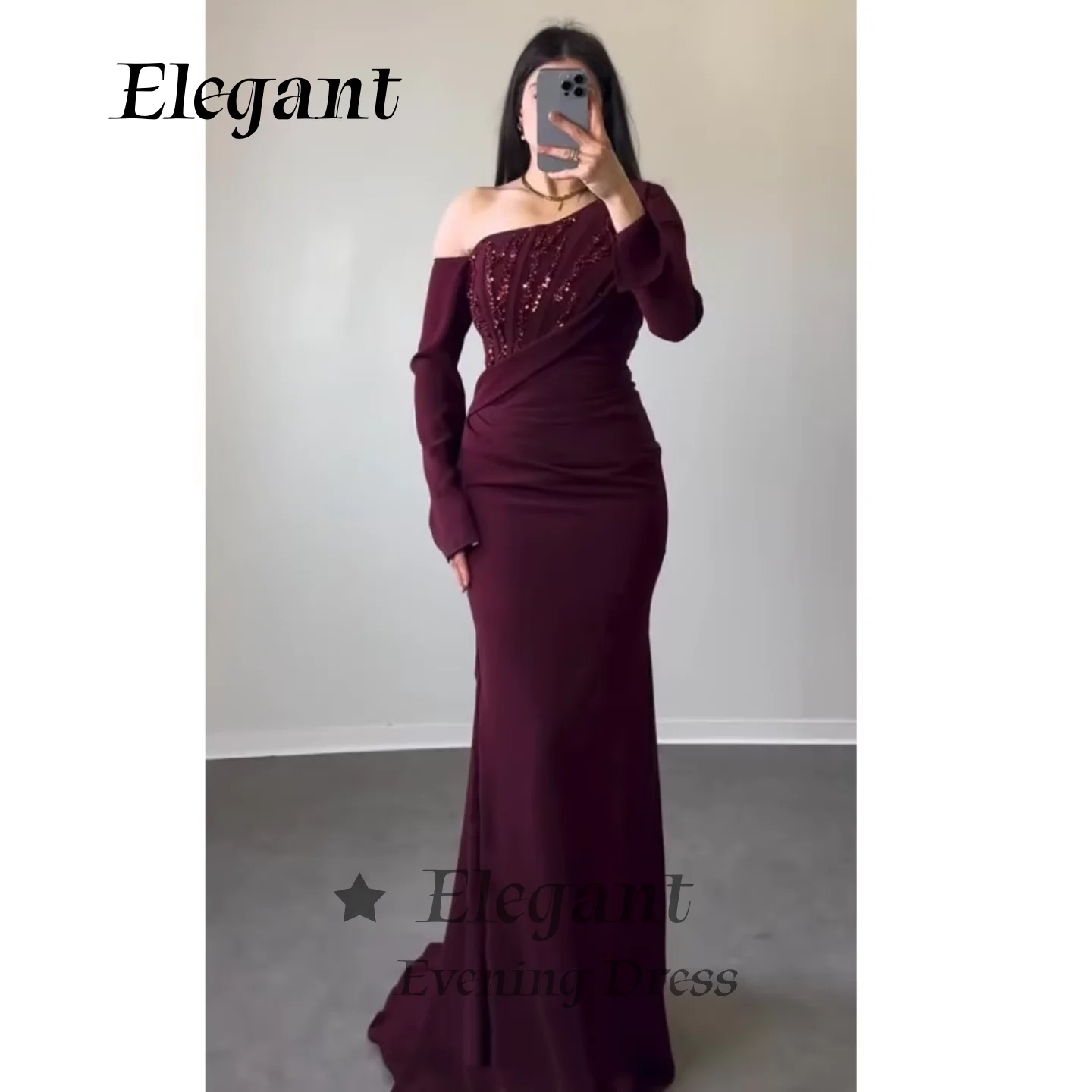 Gorgeous Prom Gown Long Sleeves Mermaid Evening Dresses Sequinned Appliques Wedding Party Dresses vestidos de noche Customized
Gorgeous Prom Gown Long Sleeves Mermaid Evening Dresses Sequinned Appliques Wedding Party Dresses vestidos de noche Customized
