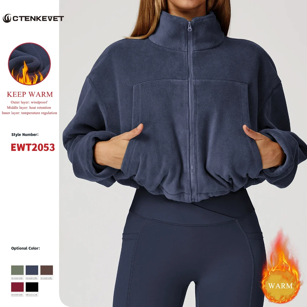 2025 New Women Windproof Thermal Fleece Jacket Coat for Fall Winter with Stand Up Collar Fleece Lined Pocket Running Sportswear
2025 New Women Windproof Thermal Fleece Jacket Coat for Fall Winter with Stand Up Collar Fleece Lined Pocket Running Sportswear