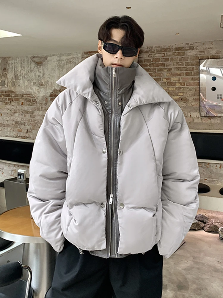 Men's Thiened Cotton Jaet PU Leather Patchwork Loose Winter Coat Warm Youth Faion oulder Drop Sve Casual Outerwear
Men's Thiened Cotton Jaet PU Leather Patchwork Loose Winter Coat Warm Youth Faion oulder Drop Sve Casual Outerwear