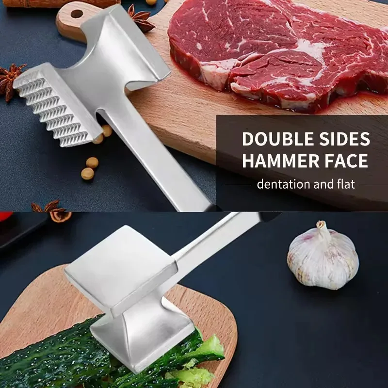 Household Aluminum Alloy Double-sided Meat Hammer, Sausage Stuffer Steak Hammer, Chicken Pork Beef Tenderizer, Kitchen Accessory
Household Aluminum Alloy Double-sided Meat Hammer, Sausage Stuffer Steak Hammer, Chicken Pork Beef Tenderizer, Kitchen Accessory