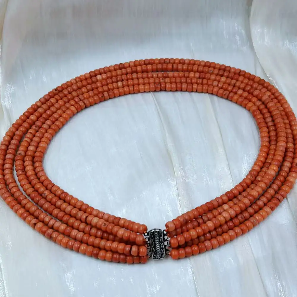 18-20inch 4x6mm Punk Drum Natural Sea Bamboo Women Jewelry Short Collar 5-Strand Orange Coral Necklace
18-20inch 4x6mm Punk Drum Natural Sea Bamboo Women Jewelry Short Collar 5-Strand Orange Coral Necklace