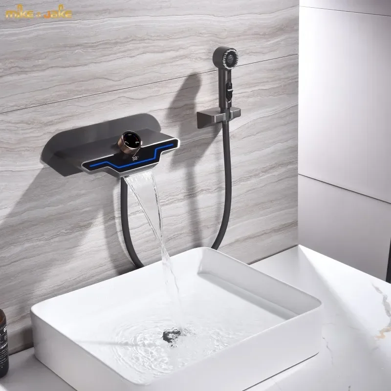 Bathroom waterfall bathtub basin faucet waterfall faucet mixer with Shower water mixer tap bathroom shower tap
Bathroom waterfall bathtub basin faucet waterfall faucet mixer with Shower water mixer tap bathroom shower tap