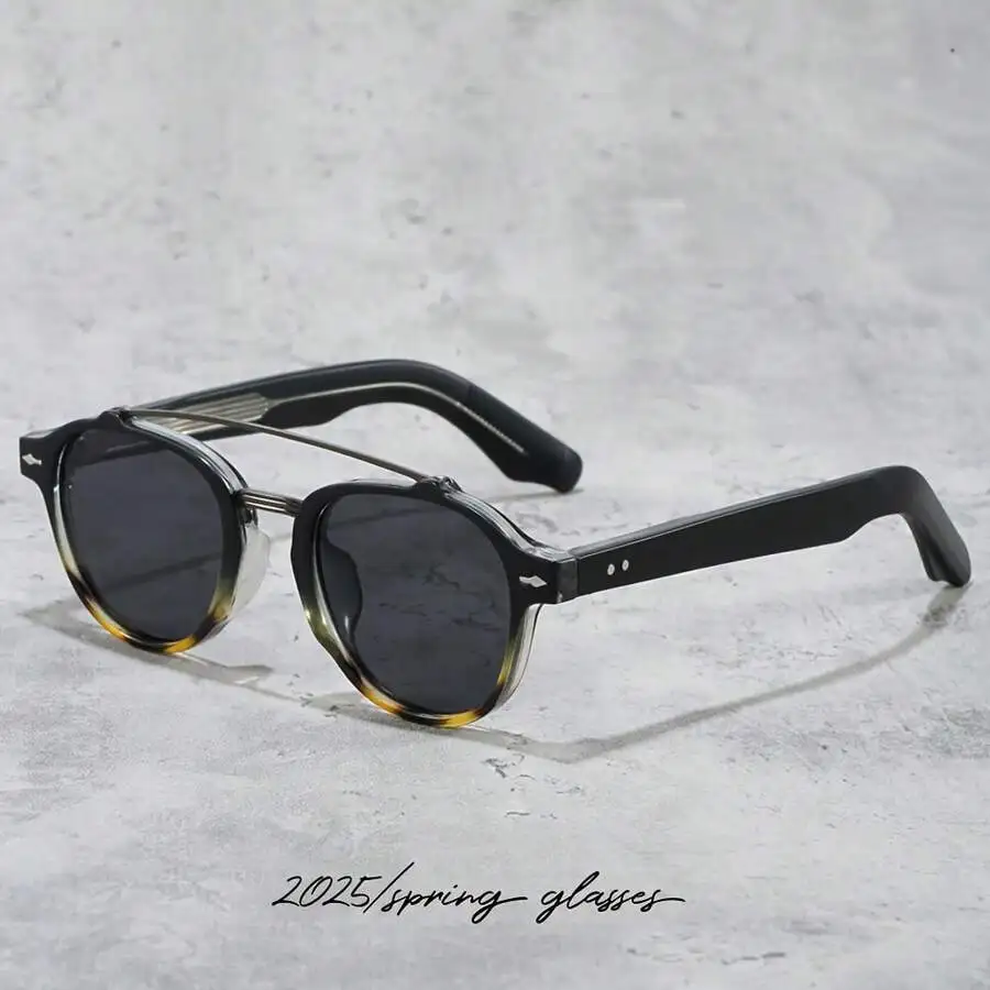 Stylish Retro Modern Double Ring Round Frame Sunglasses For Men
Stylish Retro Modern Double Ring Round Frame Sunglasses For Men