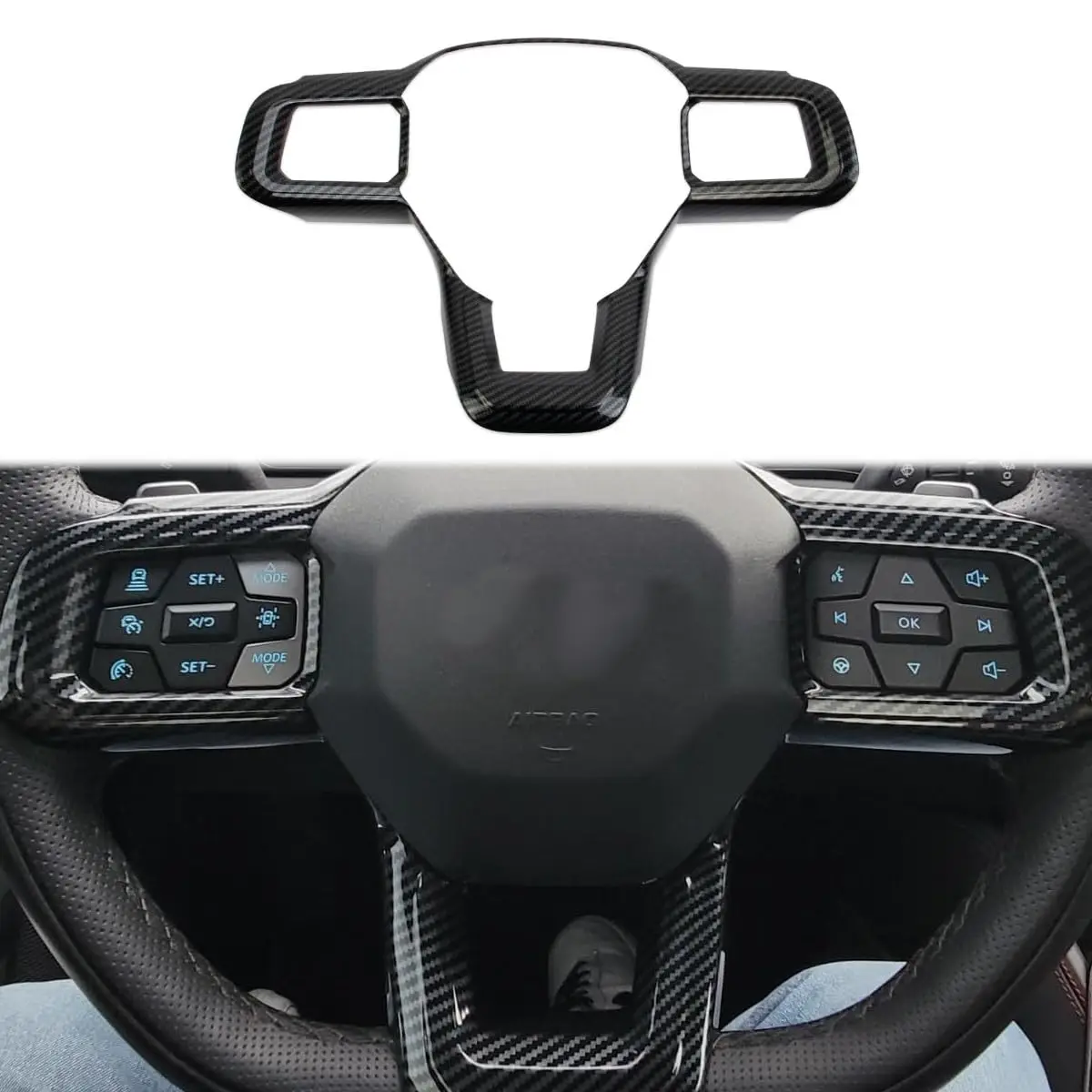 Carbon Fiber Style Steering Wheel Trim Cover For 2024-2026 Ford Mustang Interior Accessories
Carbon Fiber Style Steering Wheel Trim Cover For 2024-2026 Ford Mustang Interior Accessories