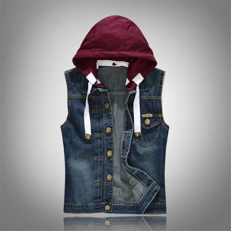 Men's Casual Detachable Hooded Cotton Denim Vest Cowboy Ripped Jeans Waistcoat Vintage Sleeveless Jacket
Men's Casual Detachable Hooded Cotton Denim Vest Cowboy Ripped Jeans Waistcoat Vintage Sleeveless Jacket
