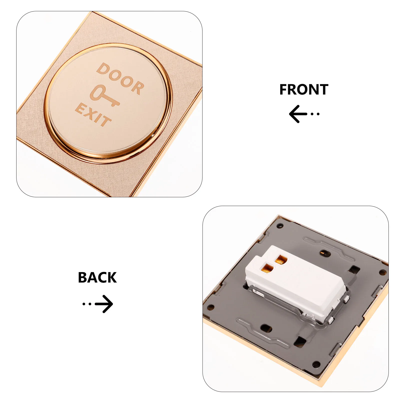 Push to Exit Button Door Access Control Panel One Piece Bracket Doorbell Wall Plate Push to Exit Button
Push to Exit Button Door Access Control Panel One Piece Bracket Doorbell Wall Plate Push to Exit Button