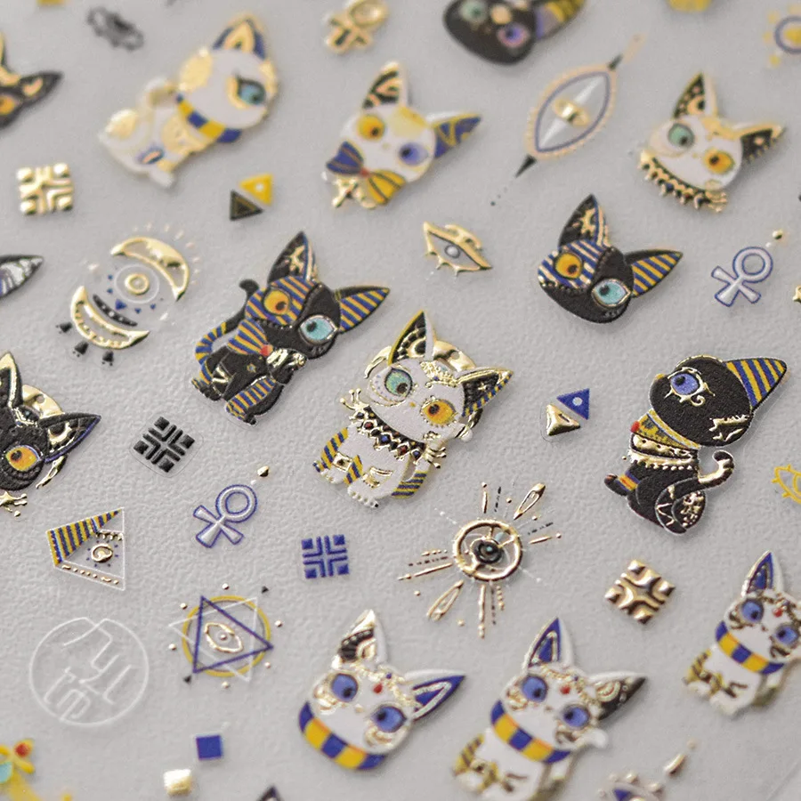 Gold Foil Nail Stickers Metallic Egyptian Cat Children's Planner Guca Stickers
Gold Foil Nail Stickers Metallic Egyptian Cat Children's Planner Guca Stickers