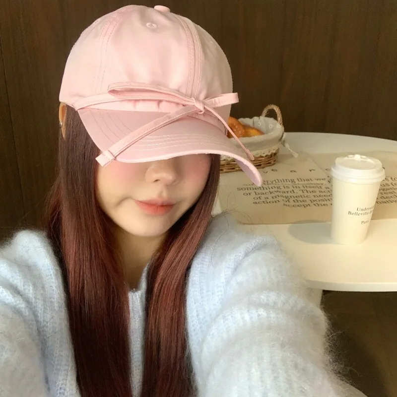 Korean Niche Ins Sweet Straps Bow Soft Top Solid Color Women's Baseball Cap Versatile Big Head Adjustable Sunshade Sports Cap
Korean Niche Ins Sweet Straps Bow Soft Top Solid Color Women's Baseball Cap Versatile Big Head Adjustable Sunshade Sports Cap