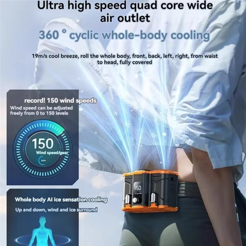 HFIL-10000Mah Поясной вентилятор с двойными вентиляционными отверстиями, съемный аккумулятор, портативный зажим на высокотемпературной работе
HFIL-10000Mah Поясной вентилятор с двойными вентиляционными отверстиями, съемный аккумулятор, портативный зажим на высокотемпературной работе