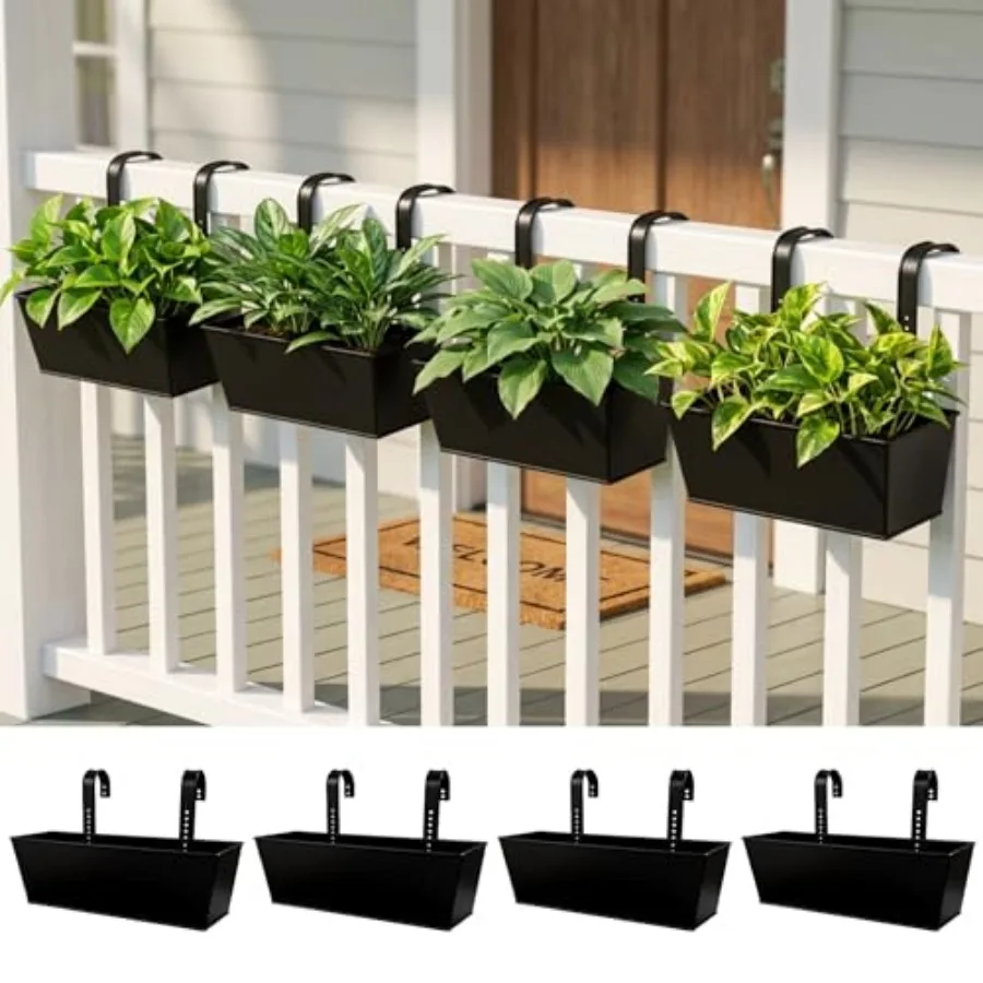 LaLaGreen Rail Planter 1 Inch Pack Rectangular Metal Hanging Flower Railing Fence Balcony Gardening for Apartment Patio Planter
LaLaGreen Rail Planter 1 Inch Pack Rectangular Metal Hanging Flower Railing Fence Balcony Gardening for Apartment Patio Planter