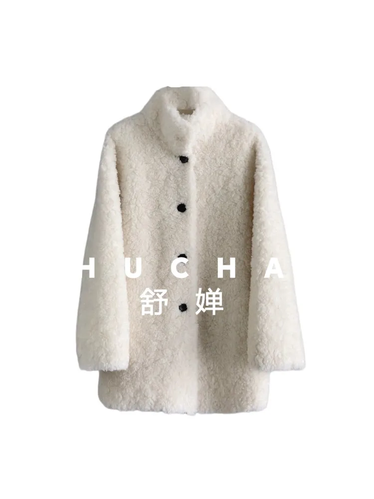 100% Wool Coat Women New Warm Stand-up Collar Single-breasted Sheep Shearing Coat Women's Jackets
100% Wool Coat Women New Warm Stand-up Collar Single-breasted Sheep Shearing Coat Women's Jackets