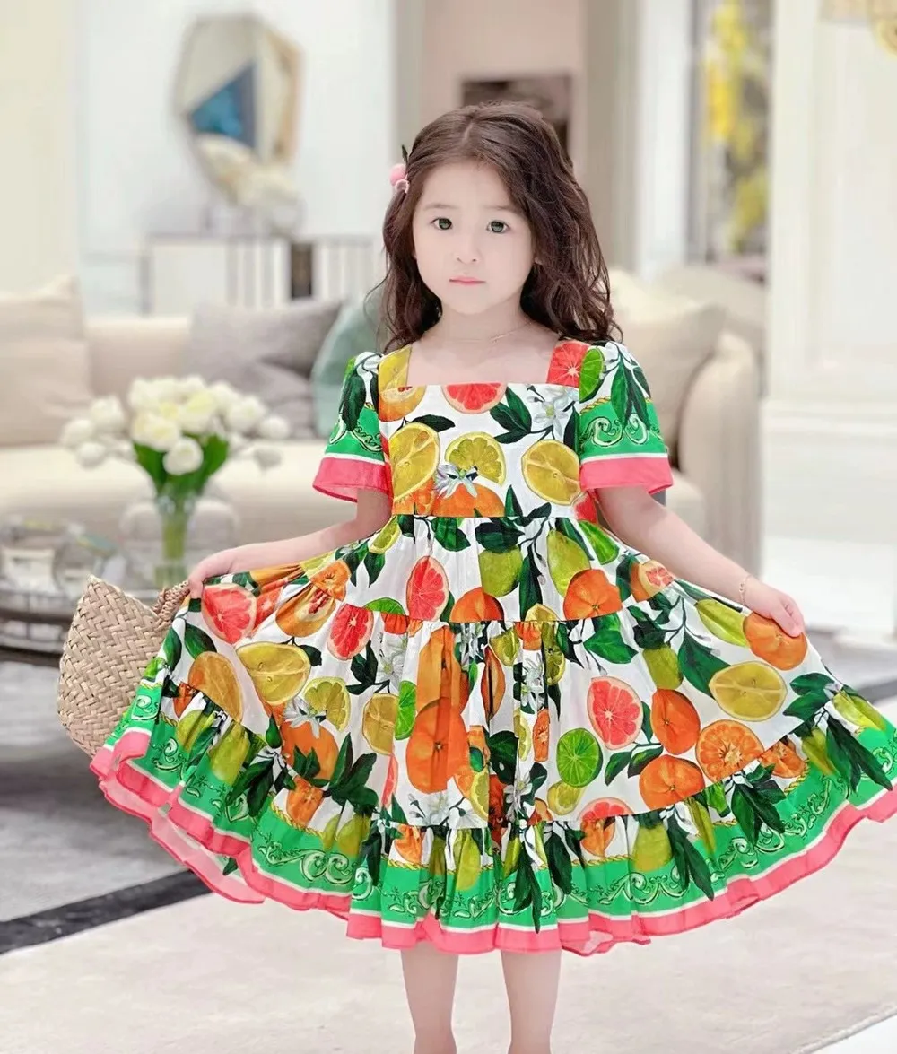 kids girls clothes baby fashion dress Summer girls' dress Full of fruit pattern printed dress Holiday style dress
kids girls clothes baby fashion dress Summer girls' dress Full of fruit pattern printed dress Holiday style dress