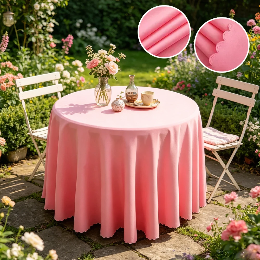 Polyester Round Tablecloth Wrinkle Resistant Floor Length Anti-stain Desktop Protection for Wedding Banquet Birthday Party Event
Polyester Round Tablecloth Wrinkle Resistant Floor Length Anti-stain Desktop Protection for Wedding Banquet Birthday Party Event