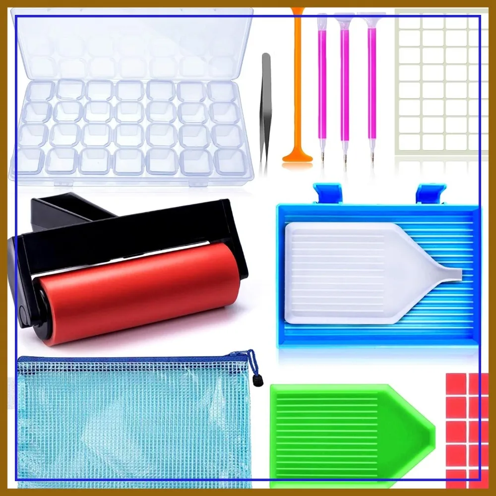 22 Pcs 5D Diamond Painting Tools Kit with Roller, Storage Box for Adults
22 Pcs 5D Diamond Painting Tools Kit with Roller, Storage Box for Adults