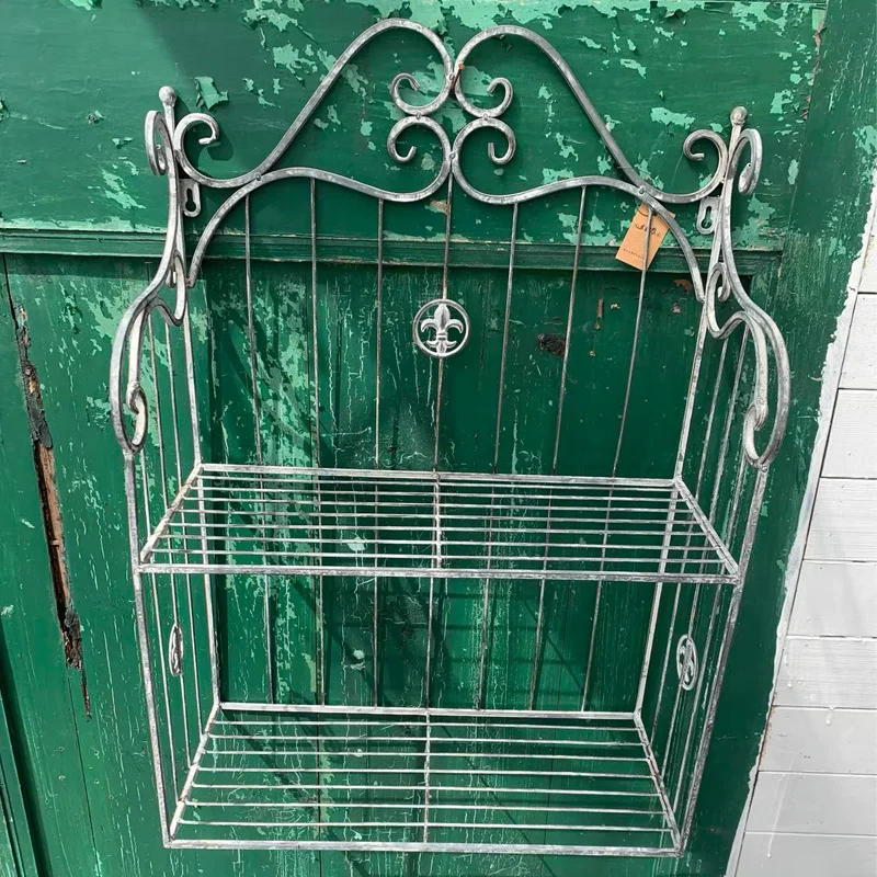 Thick Iron Rustic Vintage 2 Tier Decorative Organization Display Shelf for Wall and Countertop
Thick Iron Rustic Vintage 2 Tier Decorative Organization Display Shelf for Wall and Countertop