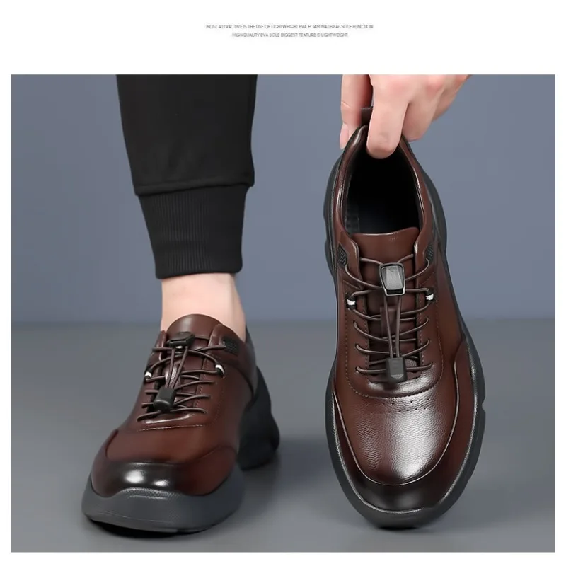 Мужские кожаные туфли: модные повседневные, на низком каблуке, с круглым носком, мягкие, подходят для всех сезонов, высококачественные низкие кеды для спорта.
Мужские кожаные туфли: модные повседневные, на низком каблуке, с круглым носком, мягкие, подходят для всех сезонов, высококачественные низкие кеды для спорта.