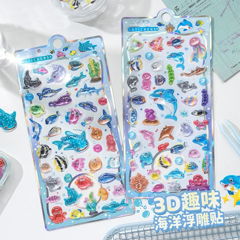 Japanese Style Cartoon Marine Life 3D Relief Crystal Sticker Cute Dolphins Sharks Decoration Sticker Diy Phone Case Toy Gift
Japanese Style Cartoon Marine Life 3D Relief Crystal Sticker Cute Dolphins Sharks Decoration Sticker Diy Phone Case Toy Gift