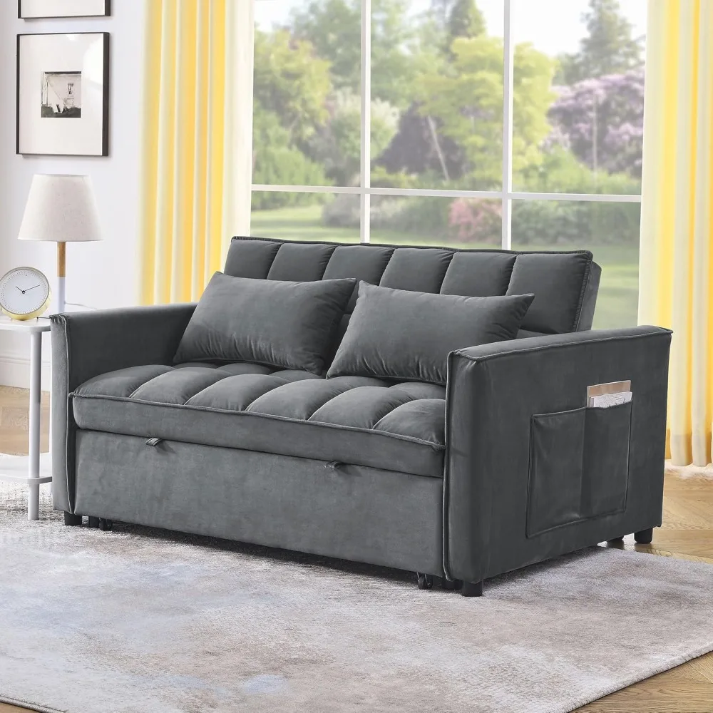 54" 4-in-1 Multi-Functional Small Pull Out Sleep Sofa Bed, for Living Room, 2 Seater Loveseat Sofa Couch
54" 4-in-1 Multi-Functional Small Pull Out Sleep Sofa Bed, for Living Room, 2 Seater Loveseat Sofa Couch