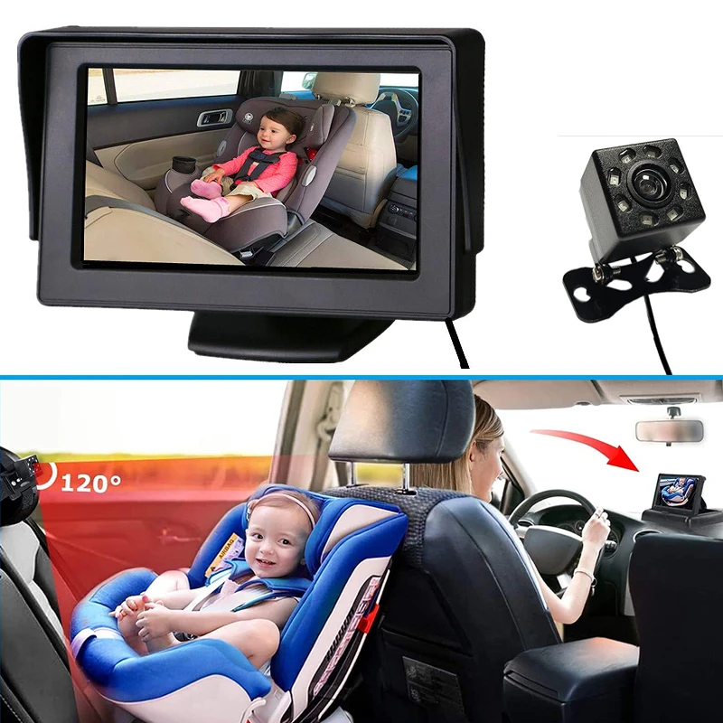 Baby Car Camera HD Display Baby Car Mirror with Night Vision Feature 4.3 inch Baby Car Monitor with Wide Clear View
Baby Car Camera HD Display Baby Car Mirror with Night Vision Feature 4.3 inch Baby Car Monitor with Wide Clear View