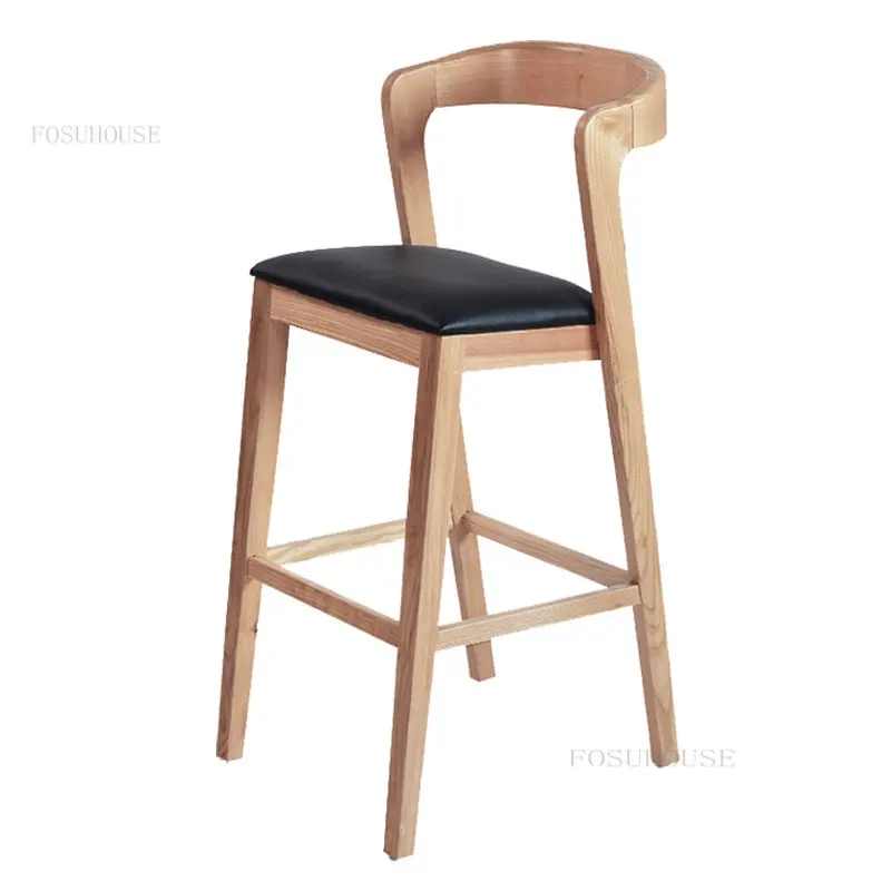 European Solid Wood Bar Chairs Household Kitchen Furniture Simple Modern Designer High Bar Chair Wood High Foot Bar Stools
European Solid Wood Bar Chairs Household Kitchen Furniture Simple Modern Designer High Bar Chair Wood High Foot Bar Stools