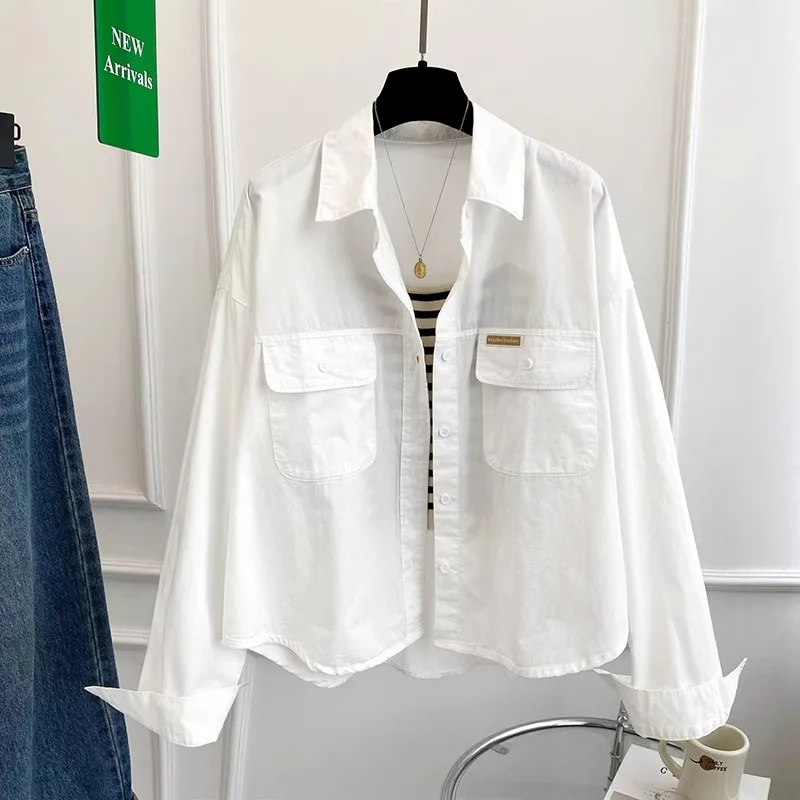 Pure Cotton Casual Loose Women's irt Jaet Design Sensation Sle Korean Version Faionable Top for Young Women
Pure Cotton Casual Loose Women's irt Jaet Design Sensation Sle Korean Version Faionable Top for Young Women