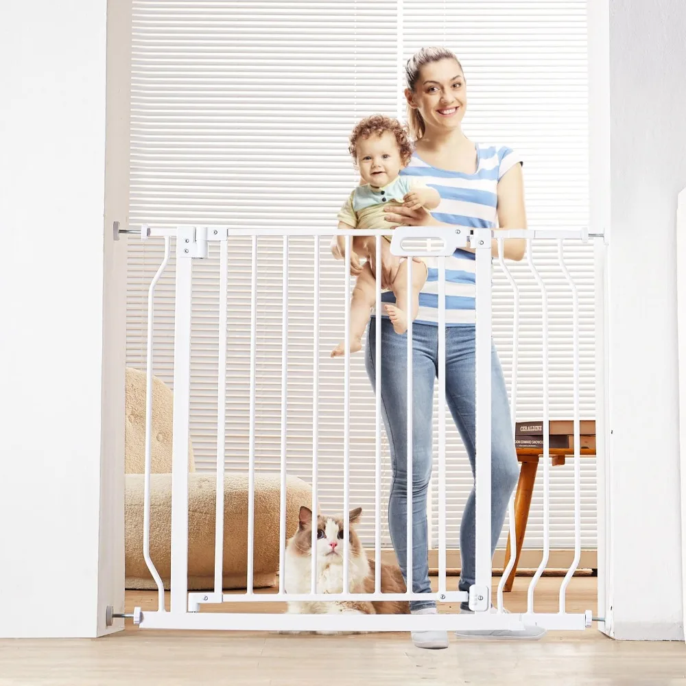 30" Extra Tall Baby Gate,29.5" to 39" Wide, Auto Close Extra Wide Dog Gate,Pressure Mounted Easy Walk Through Pet Gate with Door
30" Extra Tall Baby Gate,29.5" to 39" Wide, Auto Close Extra Wide Dog Gate,Pressure Mounted Easy Walk Through Pet Gate with Door