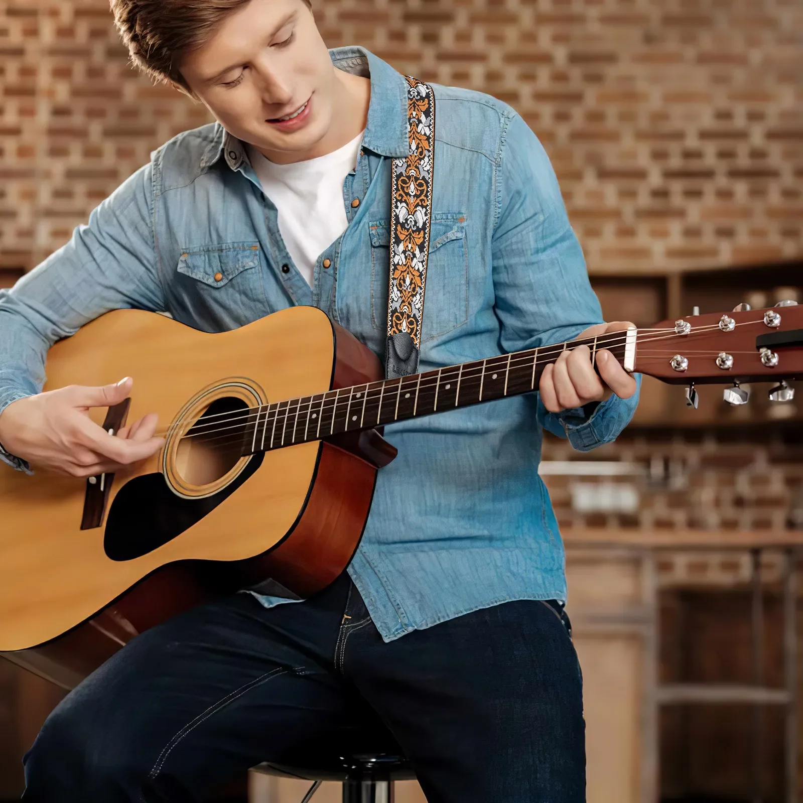 LEKATO 2" Botanical Strap Padded Jacquard w/Anti-Slip & Pick Holder Electric/Acoustic/Bass Guitar
LEKATO 2" Botanical Strap Padded Jacquard w/Anti-Slip & Pick Holder Electric/Acoustic/Bass Guitar