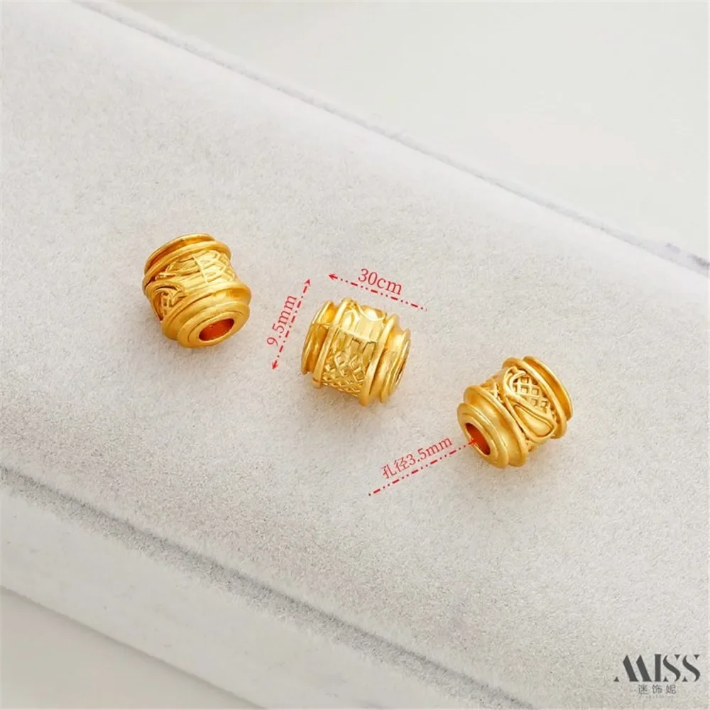 18K Matte Gold Color Retro Engraved Pattern Bucket Bead Spacer DIY Handmade Bracelet Necklace Beaded String Jewelry Accessories
18K Matte Gold Color Retro Engraved Pattern Bucket Bead Spacer DIY Handmade Bracelet Necklace Beaded String Jewelry Accessories