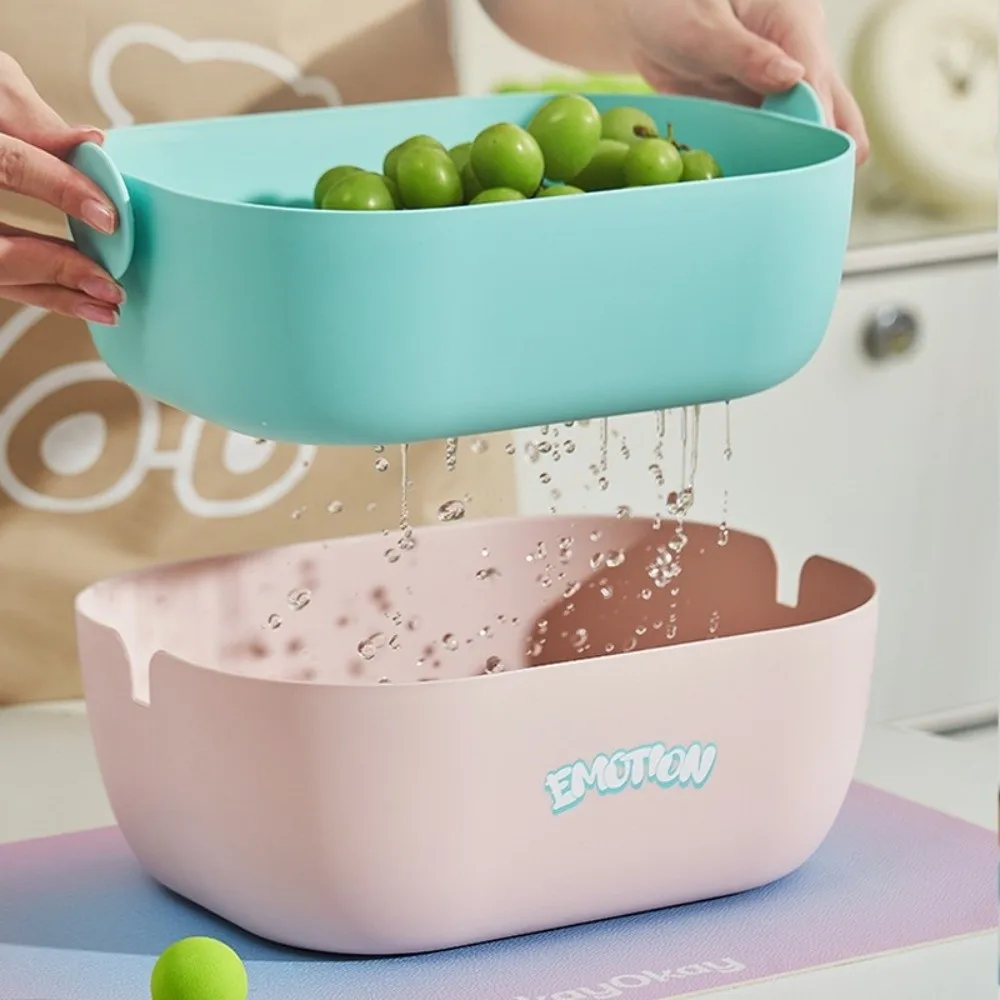 Large Capacity Drainage Basket Double-Layer Dopamine Fruit Cleaning Basket Plastic Practical Vegetable Basket Food Preparation
Large Capacity Drainage Basket Double-Layer Dopamine Fruit Cleaning Basket Plastic Practical Vegetable Basket Food Preparation