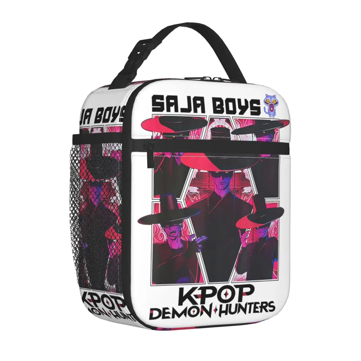 KPop Demon Hunters Saja Boys Insulated Lunch Bags for Men Women Storage Food Box Portable Thermal Cooler Lunch Boxes For Work 
KPop Demon Hunters Saja Boys Insulated Lunch Bags for Men Women Storage Food Box Portable Thermal Cooler Lunch Boxes For Work