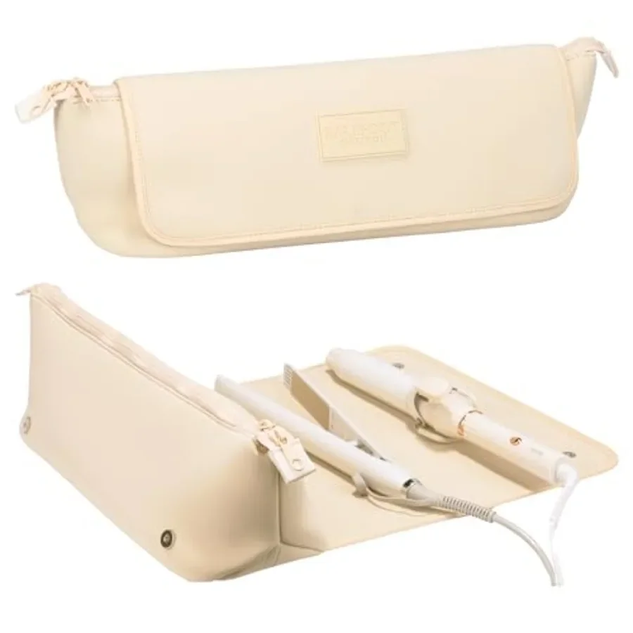 Hair Tools Travel Bag and Heat Resistant Mat 15.5" for Flat Irons, Straighteners, Curling Iron, and Haircare Accessories, 2-in-
Hair Tools Travel Bag and Heat Resistant Mat 15.5" for Flat Irons, Straighteners, Curling Iron, and Haircare Accessories, 2-in-