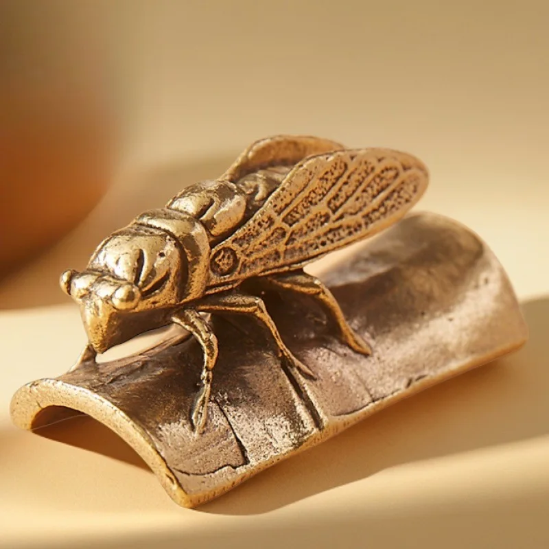 - Ornament Creative Bronze Sculpture One-Shot Success Bamboo Cicada Tea Pet Office Desk Brass Orname
- Ornament Creative Bronze Sculpture One-Shot Success Bamboo Cicada Tea Pet Office Desk Brass Orname