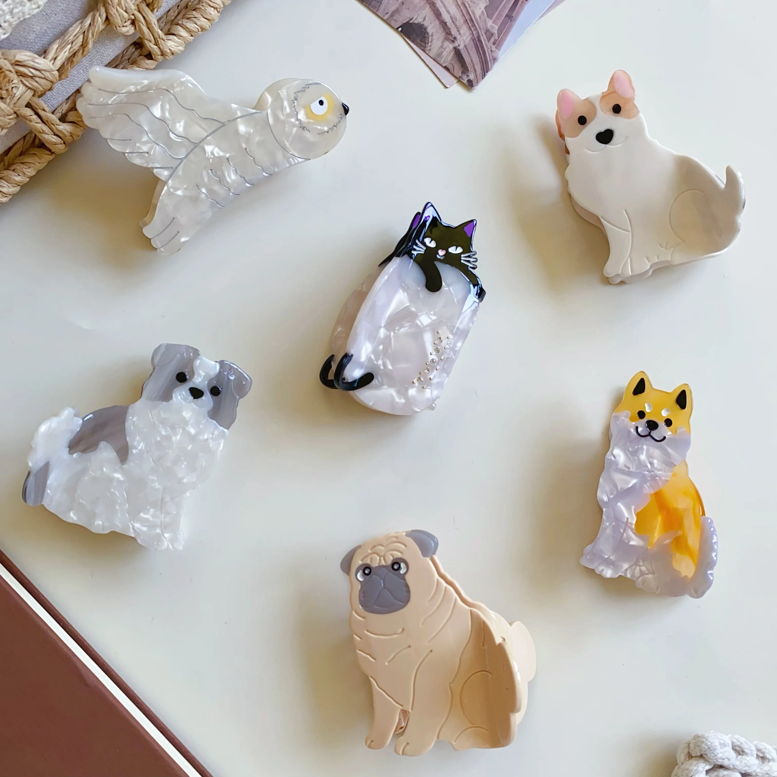 Novelty Dog Cat Owl Hair Clips, Eco-friendly Acetate Hair Accessories
Novelty Dog Cat Owl Hair Clips, Eco-friendly Acetate Hair Accessories