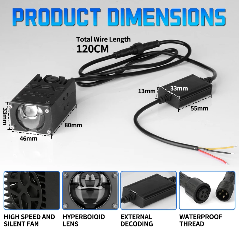 Led Lens Spotlight 200W Integrated Far and Near Beam Laser Auxiliary Light 6000K White Light Universal for Cars/Motorcycles/Trucks/Suvs/Off-Road Vehicles
Led Lens Spotlight 200W Integrated Far and Near Beam Laser Auxiliary Light 6000K White Light Universal for Cars/Motorcycles/Trucks/Suvs/Off-Road Vehicles