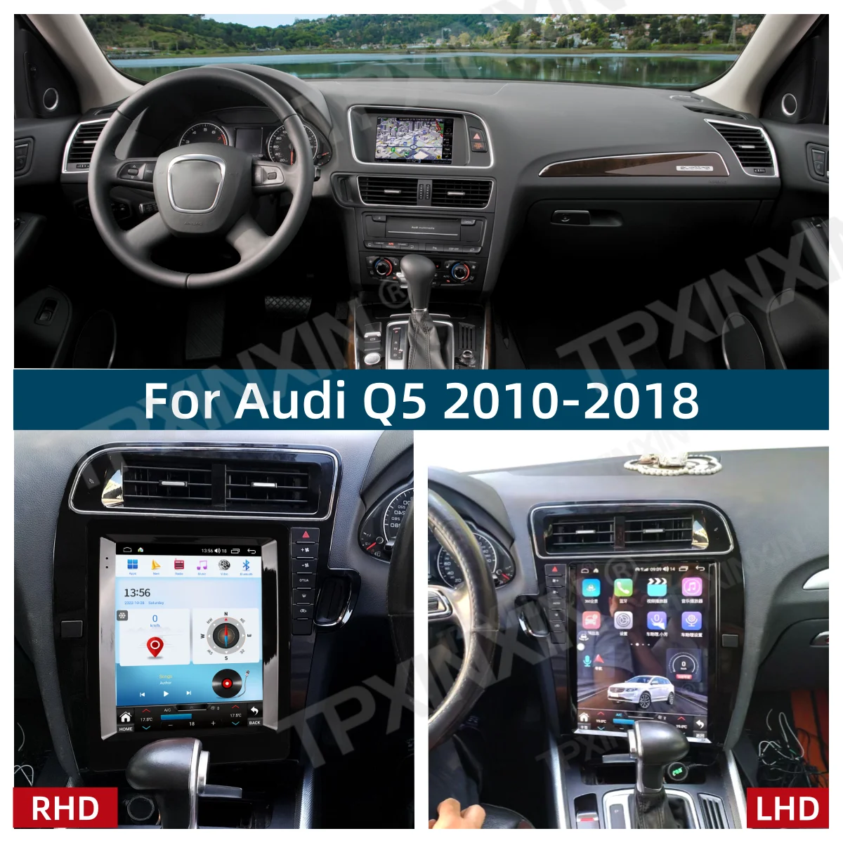 RHD LHD For Audi Q5 2010~2018 Android 14 Carplay Car Radio Stereo Automotive Multimedia Stereo Player GPS Navigation Head Unit
RHD LHD For Audi Q5 2010~2018 Android 14 Carplay Car Radio Stereo Automotive Multimedia Stereo Player GPS Navigation Head Unit