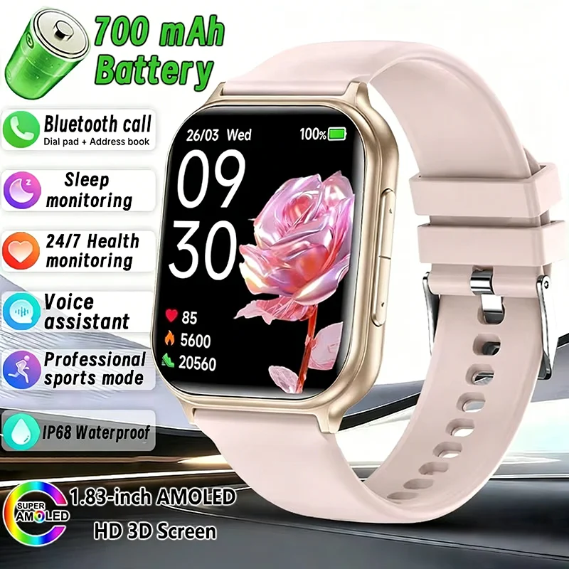 2026 New 700mAh Smart Watch Outdoor Sports Fitness Men Women Heart Rate Health Monitor IP68 Waterproof Bluetooth Call Smartwatch
2026 New 700mAh Smart Watch Outdoor Sports Fitness Men Women Heart Rate Health Monitor IP68 Waterproof Bluetooth Call Smartwatch